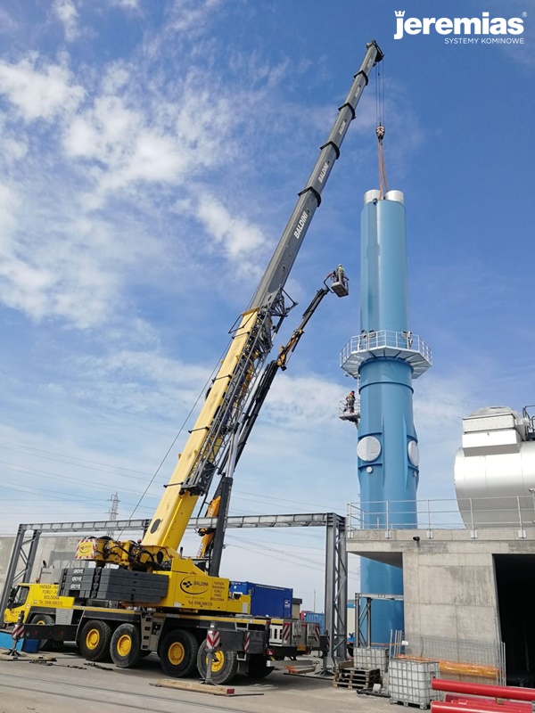 Izolowany komin FSA-3 z podestem